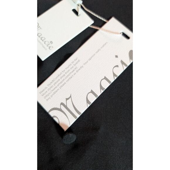 Maacie Womens Maternity V Neck Short Ruffle Sheer Sleeve Blouse XL - Picture 6 of 11